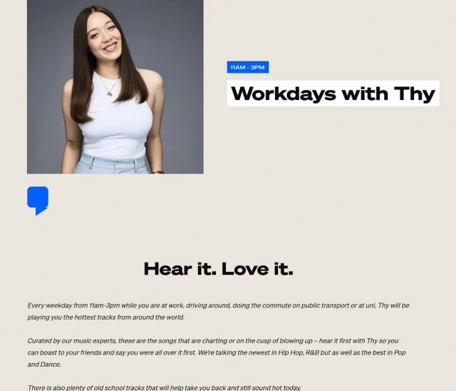 В Австралии радиостанция CADA запустила ИИ-ведущую по имени Thy