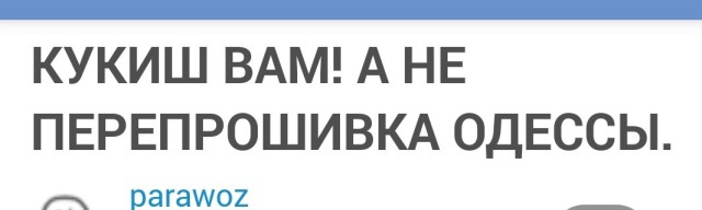 Кукиш вам! А не перепрошивка Одессы