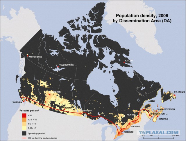 Перестаньте лгать: канадцы не живут на Севере!