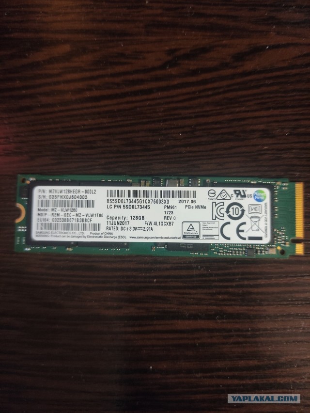 Samsung 128gb NVME PCI-E SSD