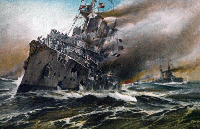 Так кончился бой между гигантами и карликами, гибель эскадры фон Шпее в Фолклендском бою 8 декабря 1914 года.