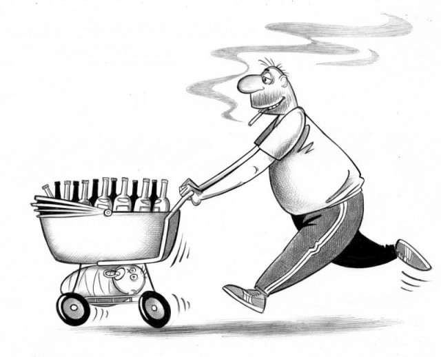 Отборный чёрный юмор карикатур Сергея Корсуна