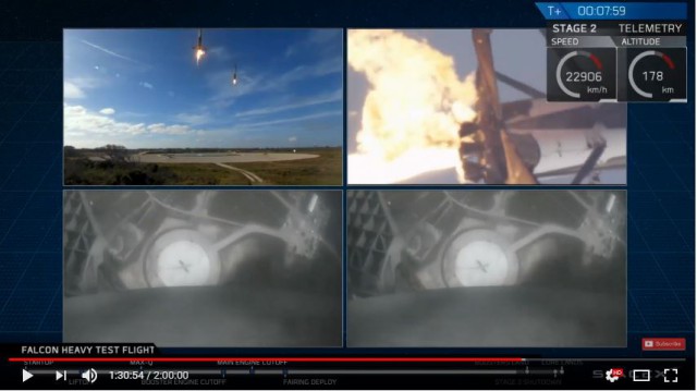 Запуск Falcon Heavy к Марсу от SpaceX