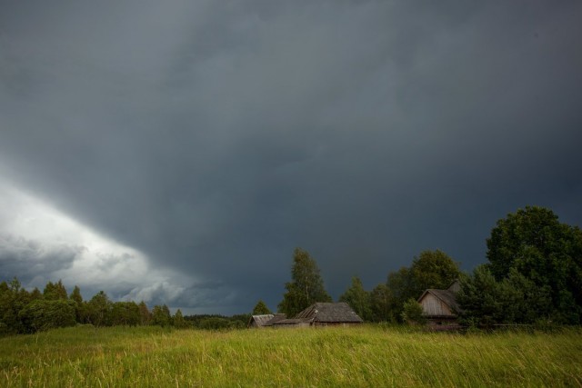 Перед грозой в деревне
