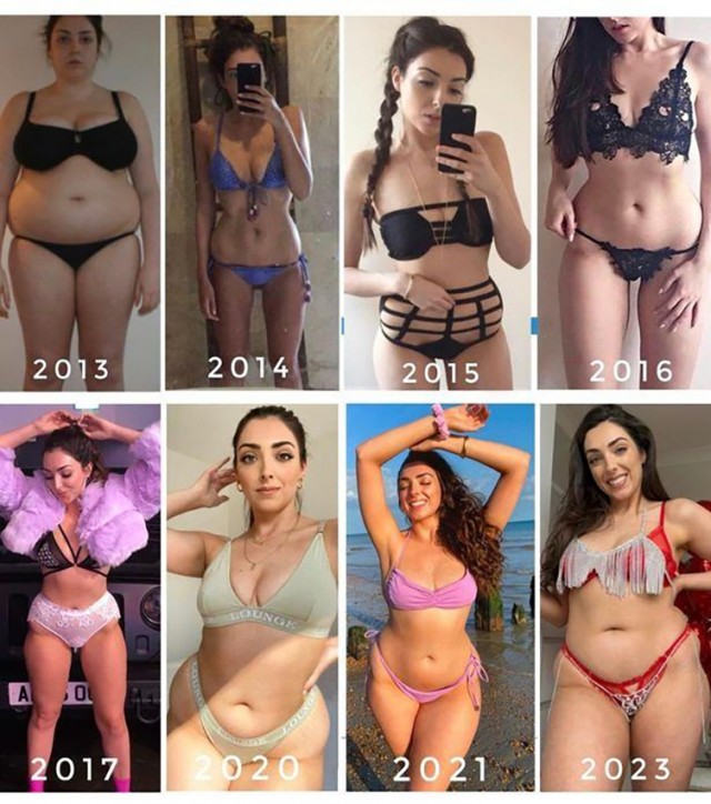 Девушка каждый год фотографировалась в бикини: как менялось ее тело на протяжении 10 лет