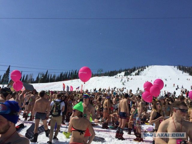 Голый спуск в Шерегеше 2016