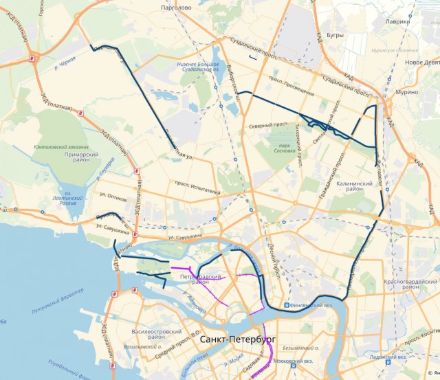 Карта приморского района улицы
