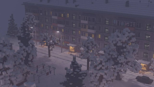 В Minecraft воссоздали пост-советский двор