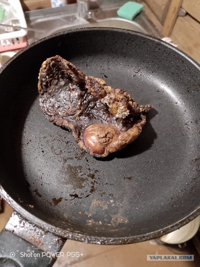 Яичница глубокой прожарки