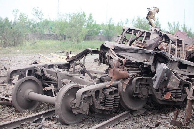 Мощнейший взрыв на окраине Донецка 16.06.15