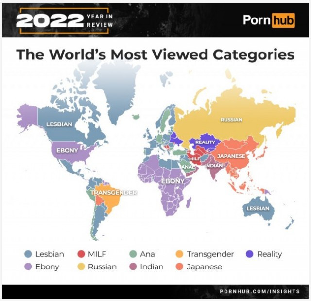 Pornhub опубликовал итоги 2022 года