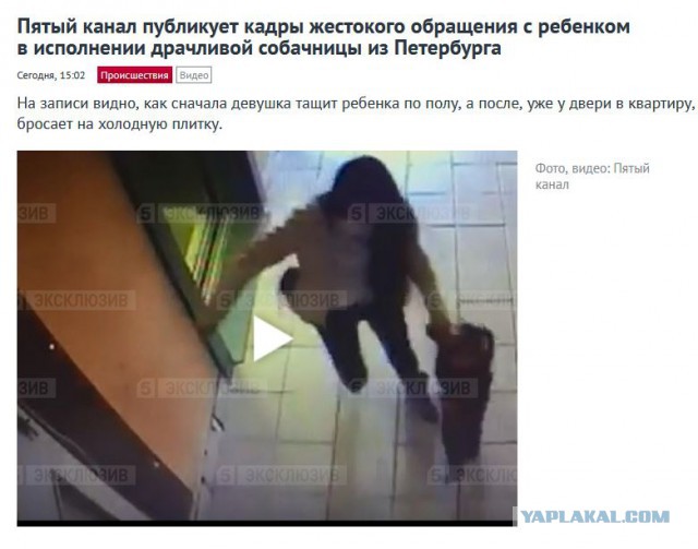 Женщина ударила ногой трёхлетнего ребенка, защищая свою собачку