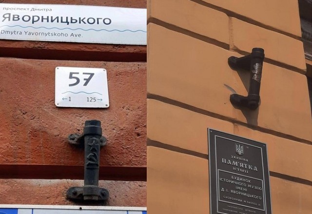 В Херсоне упавший флагшток раздавил Лексус