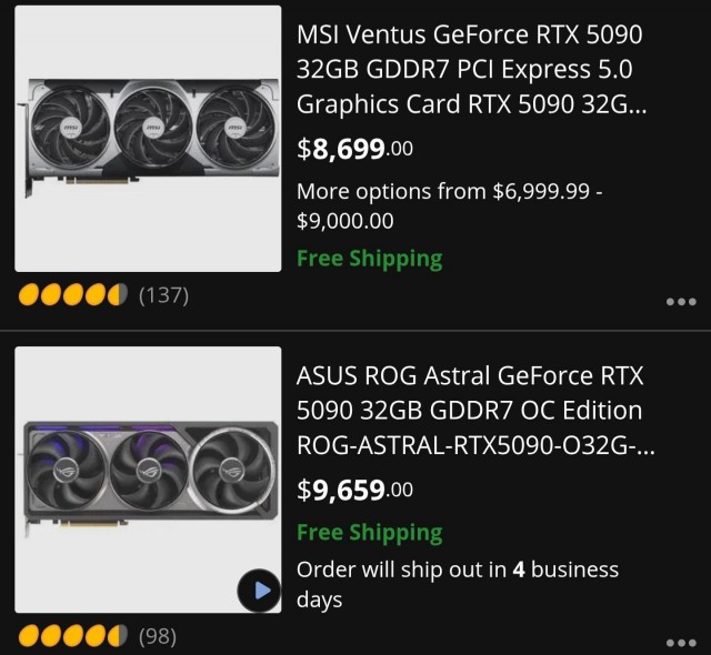 Элитную видеокарту GeForce RTX 5090 цена, которой доходит до 1 млн рублей, снимают с производства⁠