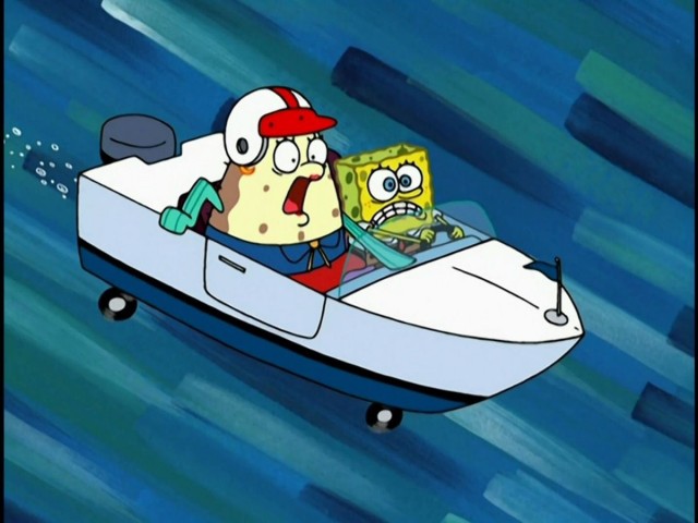 Спанчбоб наконец-то сдал на права