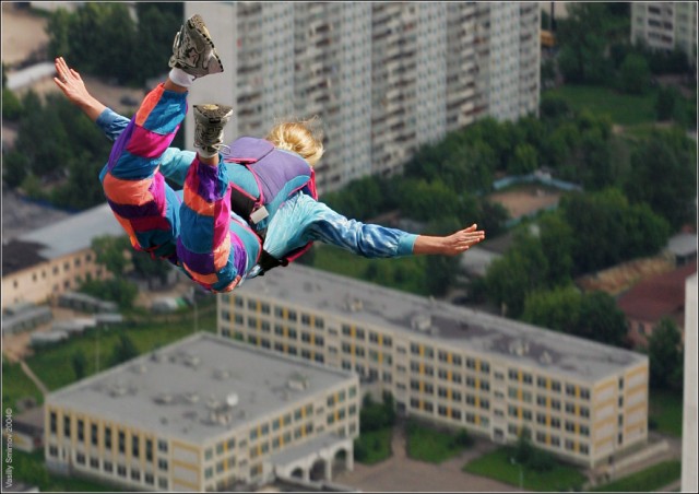 Бейсджампинг. Москва-сити