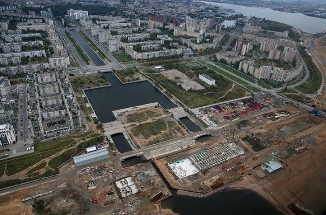Строительство ЗСД в Петербурге.
