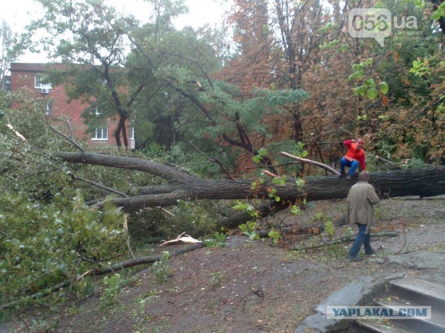 Ночной ураган в Днепропетровске, 24.09.2014.