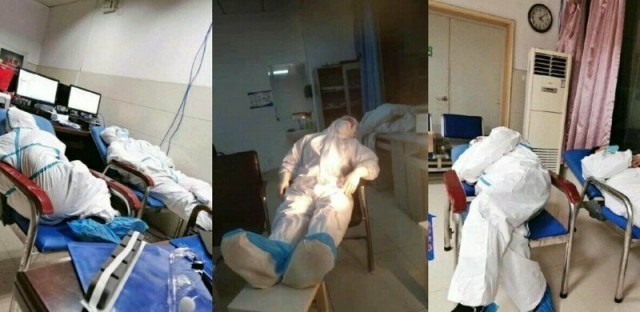 На переднем крае борьбы с коронавирусом: лица врачей, отработавших 8-10-часовые смены в респираторных масках