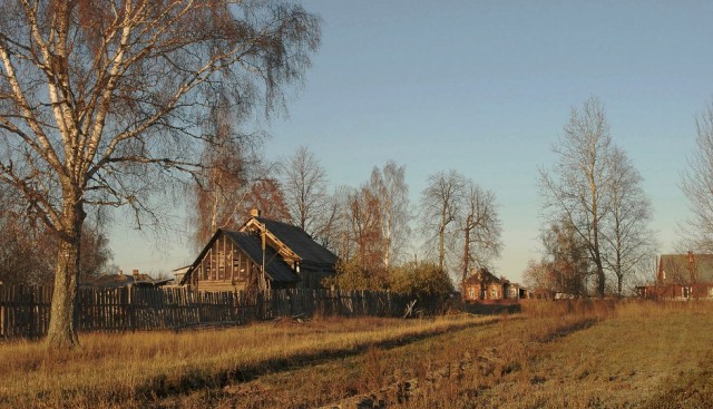 Поздней осенью в деревне