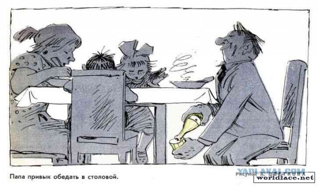 Советская антиалкогольная карикатура