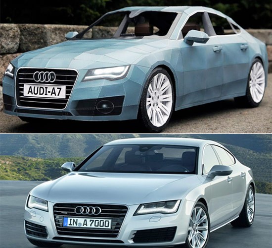 Audi A7 из бумаги. В натуральную величину