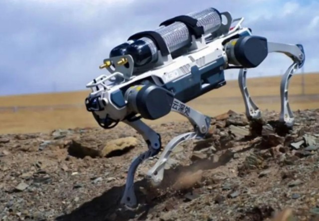 Китай разрабатывает роботов-собак, вооруженных термобарическим оружием