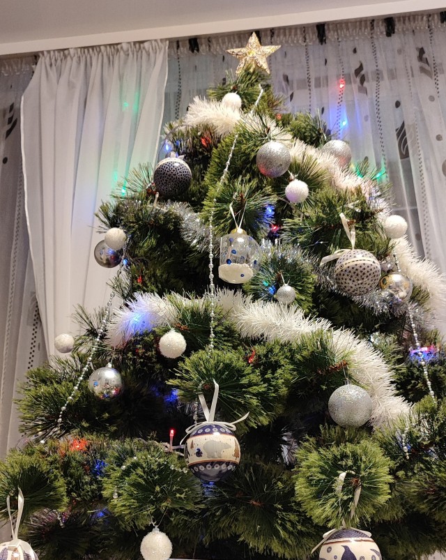 Жена, сын и я.