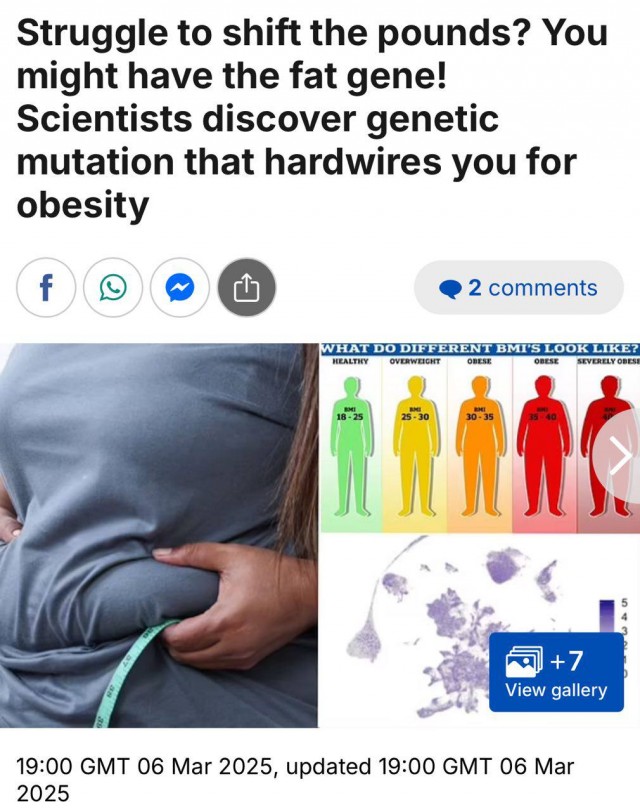 Найден ген ожирения, который мешают похудеть