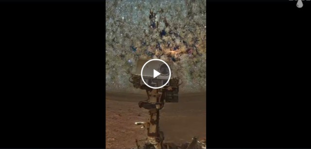 Марсоход NASA Curiosity показал как выглядит ночное небо на красной планете в 225 миллионах километров от нас