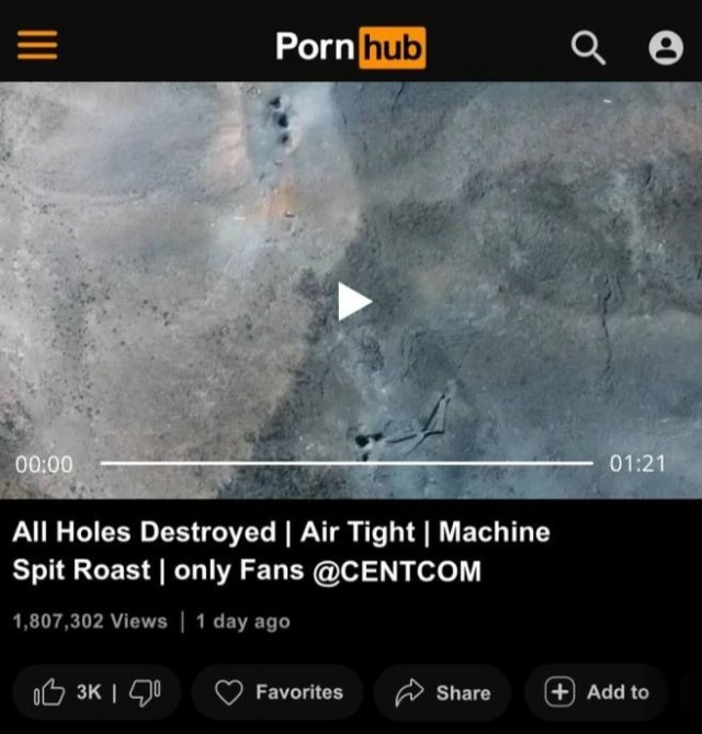 Появилось видео из иранского Фордо, где, по заявлению США, был уничтожен ядерный объект