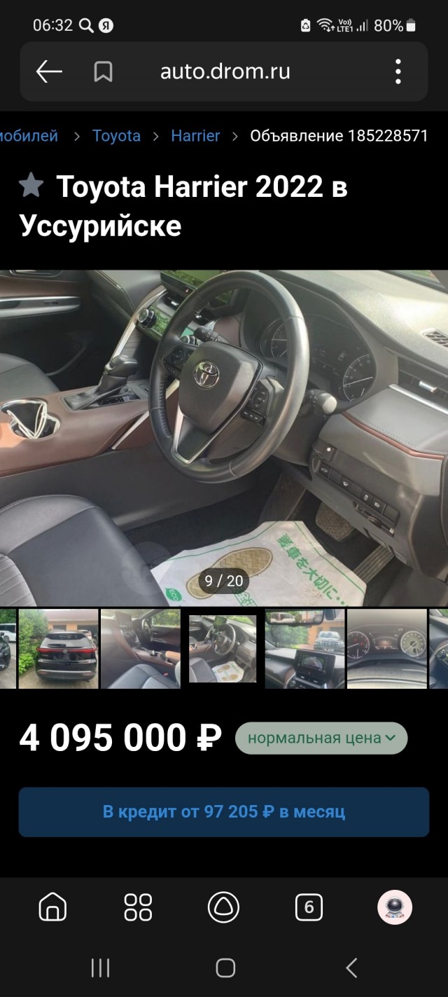 Тойота Харриер мысли вслух