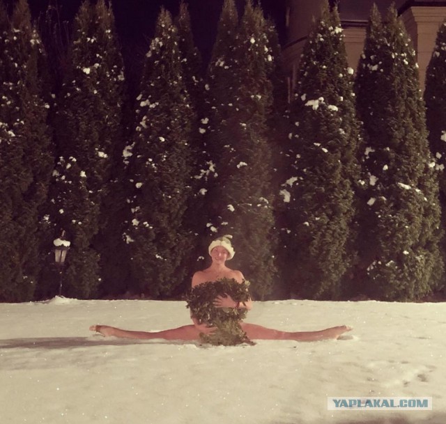 Голая Волочкова сделала шпагат на снегу