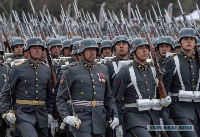 Женские войска Чили 2025. Кусочек Военного парада в День Славы чилийской армии