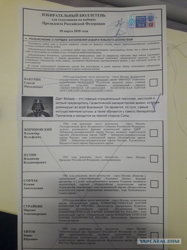 Подборка странных и забавных фото и скринов с избирательных участков 2018