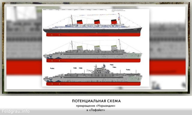 Блестящее детище русских инженеров — французский лайнер «Нормандия»