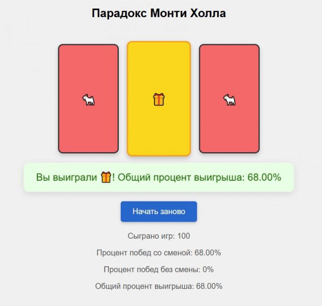 О парадоксе Монти Холла