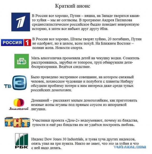 Вот как нужно писать телепрограмму!