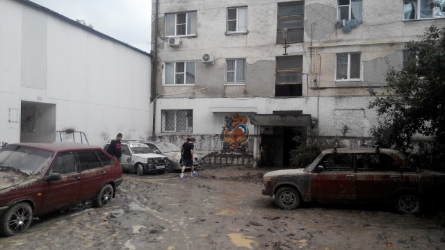 Последствия ночного ливня в Новороссийске 18.09