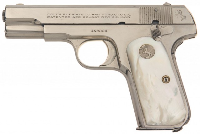 Пистолет Colt Model 1903 Pocket Hammerless - шедевр оружейной эстетики.