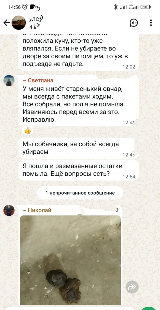 Последствия подло оставленной собачей мины в воронежском ЖК — человек чуть не сел на шпагат