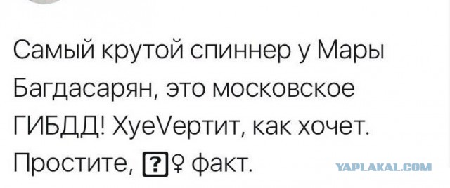 Мару Багдасарян поймали за рулём после пожизненного лишения прав