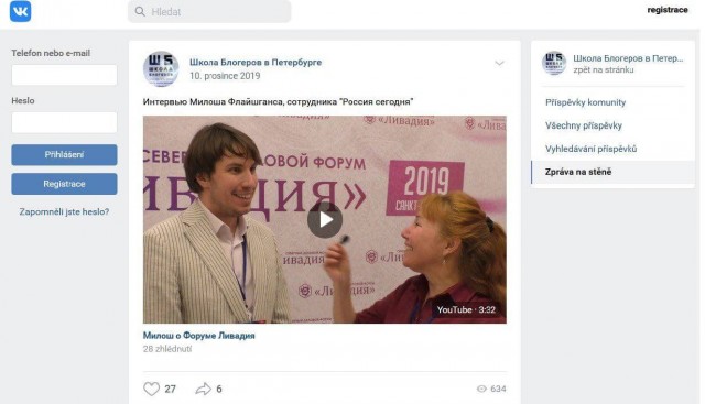 На России-24 выдали журналиста «России сегодня» за обычного чеха, который ругает чешские власти и нахваливает Россию