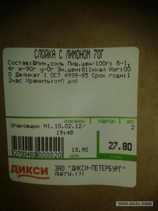 Продукты из "Пятерочки"