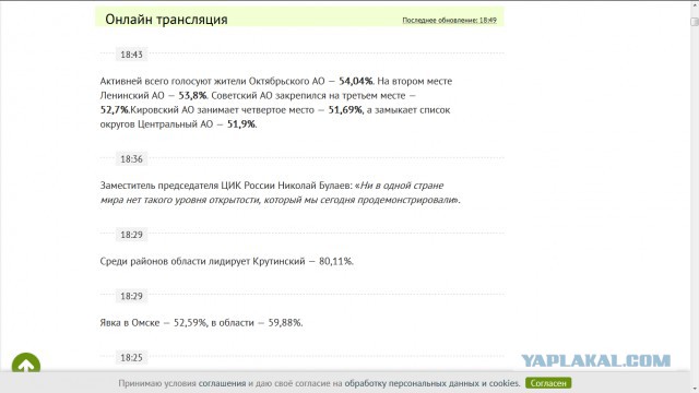 Видеотрансляция выборов 2018