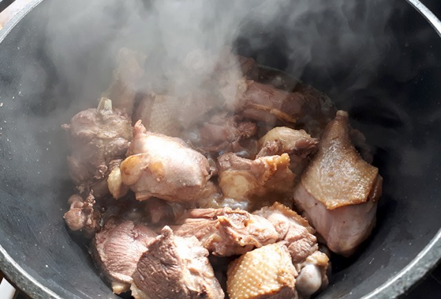 #ЯПовар . Гусь с картофелем по- корейски.