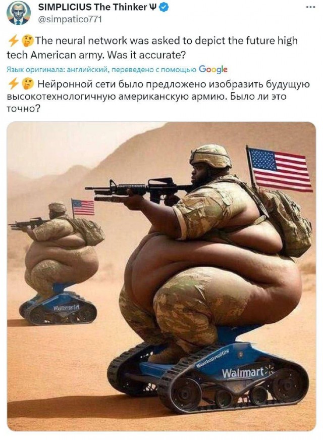 Нейросеть нарисовала нашу армию на Украине
