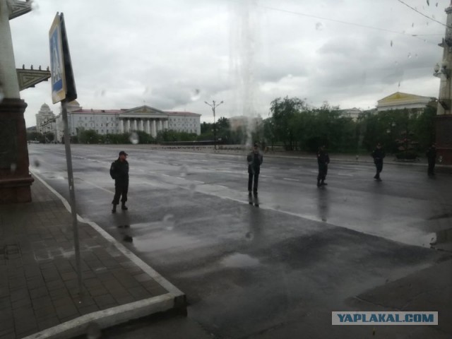 Центральную площадь Читы очистили от людей перед прибытием Матвиенко