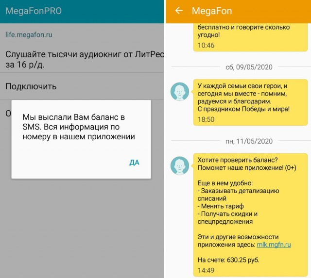 Мегафонь закрыл команду проверки баланса