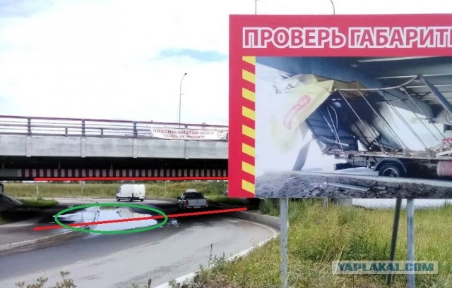 Ограничитель высоты не остановил водителя КАМАЗа от попытки штурмовать «мост глупости»
